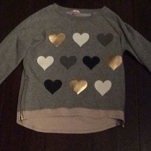 gray heart sweater